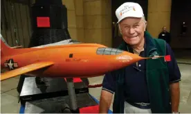  ??  ?? Chuck Yeager, the first pilot to break the sound barrier in the Bell X-1, has died aged 97. Photograph: Fred Prouser/Reuters