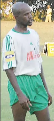  ?? (Courtesy pic) ?? Back in the day: Maxwell ‘King Dunga’ Zikalala in Green Mamba colours.