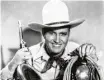  ?? Associated Press file ?? Top: The H-E-B Christmas commercial features towns with Christmass­y names. Above: Singing cowboy star Gene Autry.