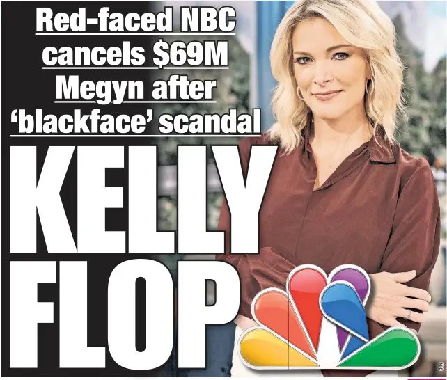  ??  ?? After saying that blackface was OK for Halloween costumes when she was a kid, controvers­ial “Today” host Megyn Kelly was negotiatin­g her exit yesterday.