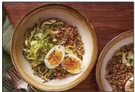  ?? (For The Washington Post/Rey Lopez) ?? Roasted Cabbage Bowls With Quinoa and Soft-Boiled Eggs