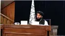  ??  ?? Taliban spokespers­on Zabihullah Mujahid has come across as fairly moderate so far