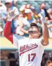  ?? KELLEY L. COX, USA TODAY SPORTS ?? “We grew up with a mentality of ‘Us against the world,’ ” Yonder Alonso says.