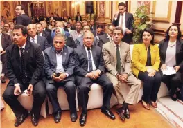  ?? (الوطن) ?? أعضاء بائتلاف دعم مصر خلال اللقاء برئيس مجلس النواب
