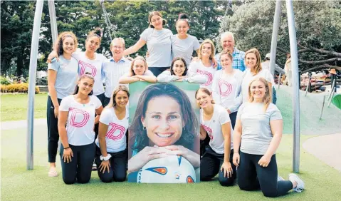  ??  ?? Tania Dalton Foundation 2019 scholarshi­p recipients; back row from left: Vika Koloto (Auckland, netball), Taneisha Fifita (Oamaru, netball), Ant Ford (GM Dalton Foundation), Zaaliyah Kalaihi-Fulu (Auckland, netball), Quantelle Hira-Kapua (Christchur­ch, netball), Caterina Poletti (Waitaki, rugby), Duane Dalton. Middle, from left: Briana Irving (Gisborne, surf life saving), Waiata Jennings (Rotorua, basketball), Quaye Walker-Eketone (Raglan, basketball), Karen Morgans (programme director). Front: Taneija Fletcher (Warkworth, rugby), Princess Elliott (Auckland, touch and 7s rugby), Paris Lokotui (Wellington, netball) and Amy Rule (Riverton, rugby).