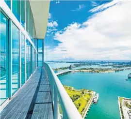  ?? FELIPE ARIANO/COURTESY ?? A 4,498-square-foot Miami penthouse featured in the 2016 film “War Dogs” has been listed for sale for $4.495 million.