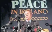  ?? AFP ?? Martin McGuinness, then Sinn Fein chief negotiator, during a press conference in London on February 26, 1998.