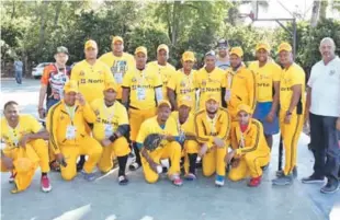  ??  ?? Triunfo. El equipo de softbol masculino de la zona Norte que este lunes se acreditó una victoria en el inicio del torneo de esa disciplina, en el marco de los Juegos Deportivos Nacionales.