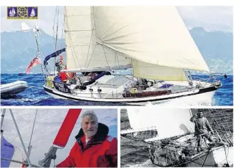  ??  ?? Les voiliers de 11 m au départ de la future Golden Globe Race à laquelle participer­a le Sablais Jean-Luc Van den Heede. Robin Knox-Johnston a fait des émules en 50 ans !