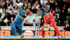  ??  ?? Kumar Sangakkara was at his best scoring his 15th ODI century