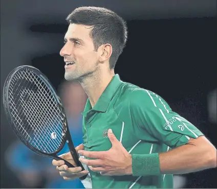  ?? FOTO: GETTY ?? Novak Djokovic se metió en la segunda ronda del Open de Australia tras derrotar en cuatro sets a Jan-lennard Struff