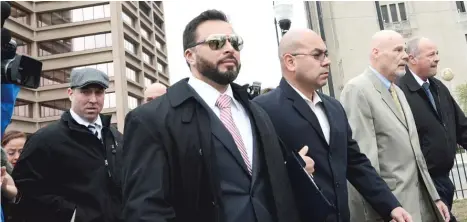  ?? SUN-TIMES FILE PHOTO ?? Former Chicago police Detective Dante Servin leaves the Cook County Criminal Courthouse after being acquitted in his involuntar­y manslaught­er case in 2015.
