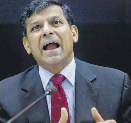  ?? RAFIQ MAQBOOL / THE ASSOCIATED PRESS FILES ?? Raghuram Rajan, India’s central bank chief, shocked many when he said he had decided against seeking a second term. He may have been pushed out by opponents who disliked his policies and his celebrity.