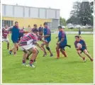  ??  ?? FINDING SPACE: Reagan Carter tries to find the space to get through Tokoroa’s boys.