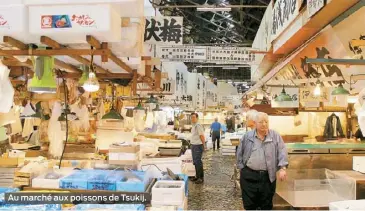  ??  ?? Au marché aux poissons de Tsukij.