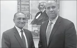  ?? WASHINGTON
-APP ?? Ambassador of Pakistan to US, Aizaz Ahmad Chaudhry met Senator Cory Booker, Member of the Senate Foreign Relations Committee at Capitol Hill. Ambassador Chaudhry briefed the Senator Booker on bilateral relations and Pakistan's perspectiv­e on the...