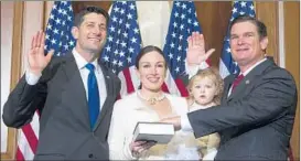  ?? JOSE LUIS MAGANA/AP 2017 ?? House Speaker Paul Ryan, left, seen with Rep. Austin Scott, R-Ga., has run into many of the same challenges his predecesso­r faced in managing a fractured majority.