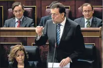  ?? DANIEL OCHOA DE OLZA / AP ?? Rajoy, en l’última sessió de control