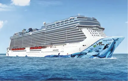  ?? RENDERING BY NORWEGIAN CRUISE LINE ?? The Norwegian Bliss will offer passengers go-cart racing and Broadway shows.