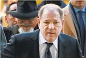  ?? TIMOTHY A. CLARY TNS ?? Convicted of felony sex crimes, Harvey Weinstein could face up to 29 years in prison.