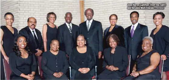  ??  ?? Jean Harvey Lightfoot ( front row, right) and the John Work Chorale.
| FACEBOOK