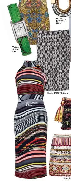  ??  ?? Dress, Marks & Spencer
Skirt, RM79.90, Zara