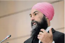  ?? SEAN KILPATRICK
THE CANADIAN PRESS ?? In addition to action on sick leave, NDP Leader Jagmeet Singh also wants increased support for people with disabiliti­es.