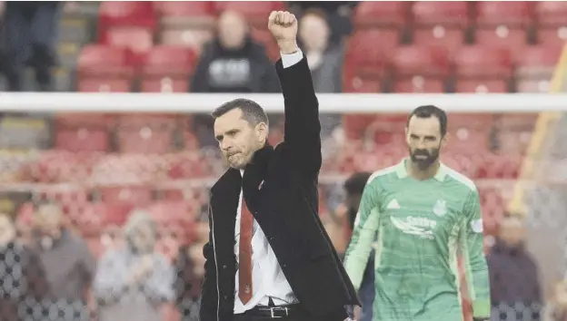  ?? ?? 0 Aberdeen manager Stephen Glass was full of praise for the club’s fans.