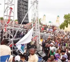  ??  ?? APC's campaign rally in Daura, Katsina State yesterday.