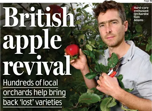  ??  ?? Hard-core enthusiast: Orchardist Tom Adams