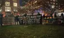  ?? Photograph: Johana Bhuiyan/The Guardian ?? Google employees hold a vigil for Mai Ubeid outside the New York City campus.