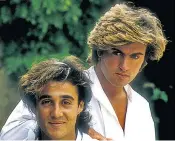  ??  ?? George Michael with his Wham! partner Andrew Ridgeley. Above, the pair on the cover of Smash
Hits in 1983