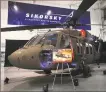  ?? Hearst Connecticu­t Media file photo ?? The thousandth H60M Black Hawk helicopter at the delivery ceremony at the Sikorsky plant in Stratford in 2016.