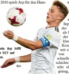  ?? Dpa ?? Jann Fiete Arp mit der U17 auf Brasilien. trifft