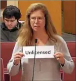  ?? YOUTUBE SCREEN GRAB ?? Mentor resident and boater Deb Kuivila took issue with the wording of a proposed “junk” vessel law at the Nov. 8 City Council meeting.