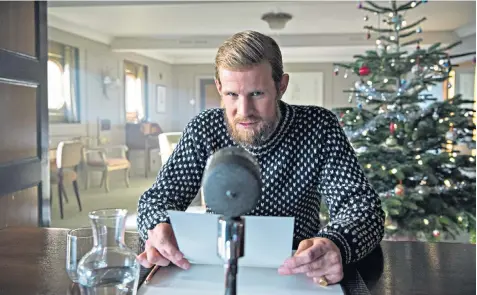  ??  ?? Matt Smith prepares to give his Christmas address as the Duke of Edinburgh in The Crown, above; the Duke, below left, has reportedly said he does not watch the show