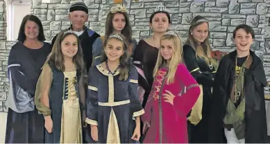  ?? BY JAN MCKINNEY ?? Performers in Washington Baptist Church's play Oct. 16 included (back row, from left) Phyll Childress, Kenny Vaughan, Kayal Butler, Morgan McKinney, Lily Jenkins and (front row, from left) Lily McKee, Julianna Butler, Mimi Walker and Edward Birckhead.