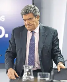  ?? EP ?? El ministro, ayer durante la rueda de prensa.