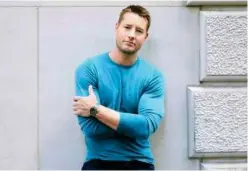  ?? Associated Press ?? Justin Hartley poses for a portrait to promote ‘The Noel Diary’ in New York.