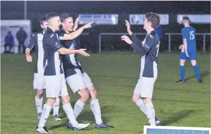  ??  ?? Collector’s item Jamie Reid (above), pictured earlier this season, netted a rare goal as Swifts defeated Stirling Uni. Right, Aaron Whitehead opened the scoring