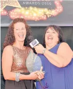  ??  ?? Kelly Owen, from Nantymoel, won the award for Outstandin­g Contributi­on to Sport