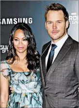  ?? DAVE J HOGAN/GETTY 2014 ?? “Guardians of the Galaxy” stars Zoe Saldana and Chris Pratt signed a letter backing director James Gunn.