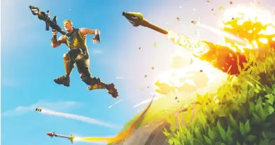  ?? EPIC GAMES ?? A scene from Fortnite: Battle Royale, whose creator Epic Games spent more than US$2 million a day
on digital ads in late March, April and into May, games industry insiders say.