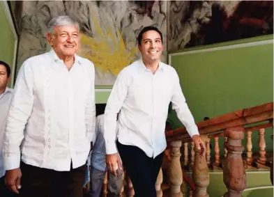  ??  ?? Andrés Manuel López Obrador, presidente electo, en su visita a Yucatán/CORTESÍA