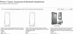  ?? USA TODAY ?? Amazon’s iPhone 7 accessorie­s page, which launched before Apple revealed the new product.