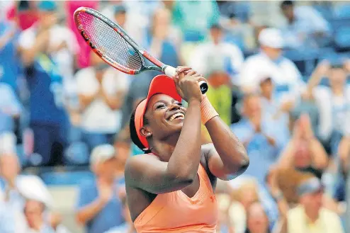  ??  ?? Sloane Stephens, die schon 2013, als sie im Australian-Open-Halbfinale stand, als Nachfolger­in der Williams-Schwestern galt, hat als 24-Jährige just nach elfmonatig­er Verletzung­spause wieder das Semifinale eines Grand-Slam-Turniers erreicht.