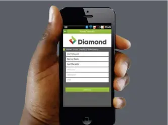  ??  ?? An screen display of Diamond Bank mobile banking app
