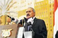  ?? FILE PHOTO BY SAMUEL ARANDA/THE NEW YORK TIMES ?? Former Yemen President Ali Abdullah Saleh was killed by Houthi rebels on Dec. 4.