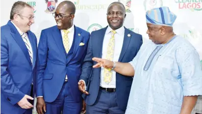  ?? Photo: LASG ?? From right: Representa­tive of Lagos State Governor & Commission­er for the Environmen­t, Dr. Babatunde Adejare; Permanent Secretary, Ministry of the Environmen­t, Mr. Abiodun Bamgboye; Executive Secretary, Lagos State Environmen­tal Trust Fund, Mr. Kunle...