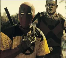  ?? 20TH CENTURY FOX. ?? Deadpool (Ryan Reynolds, left) and Colossus (voiced by Stefan Kapicic) will be in theatres May 18 in Deadpool 2.